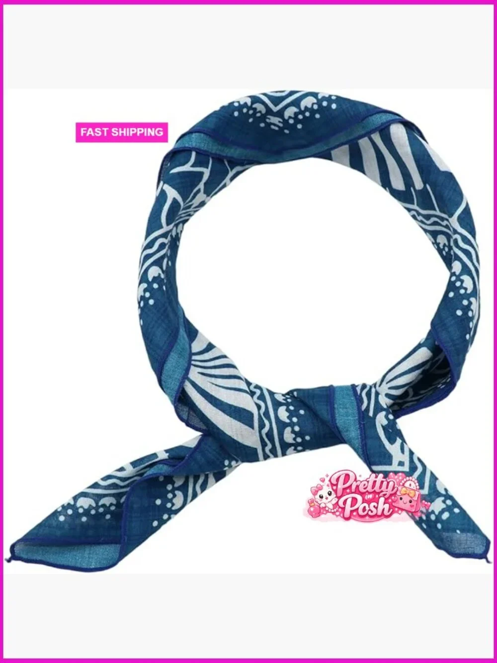 Cotton Blend Bandana Headscarf for Women Men Unisex Lightweight